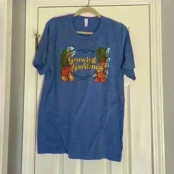 Bella canvas “growing gardener” royal blue tee size large - Picture 1 of 8